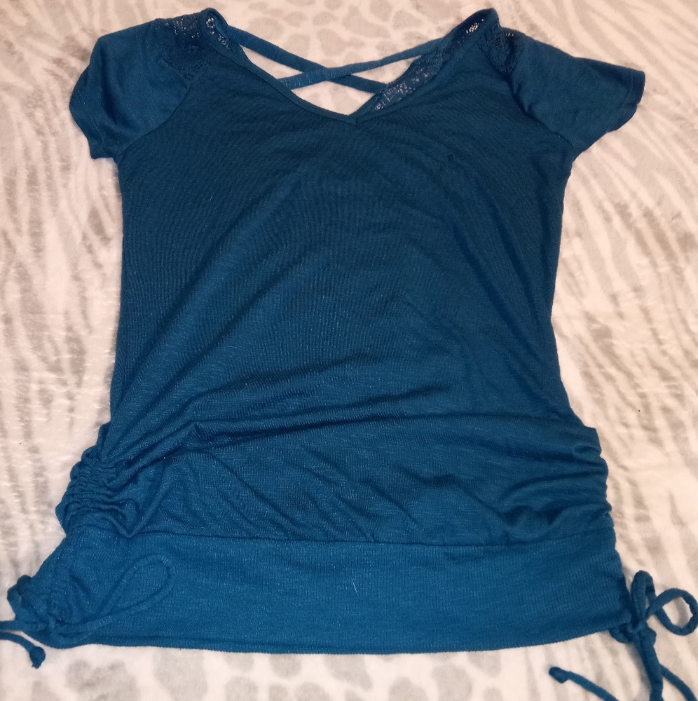 V-Neck Hemmed Top